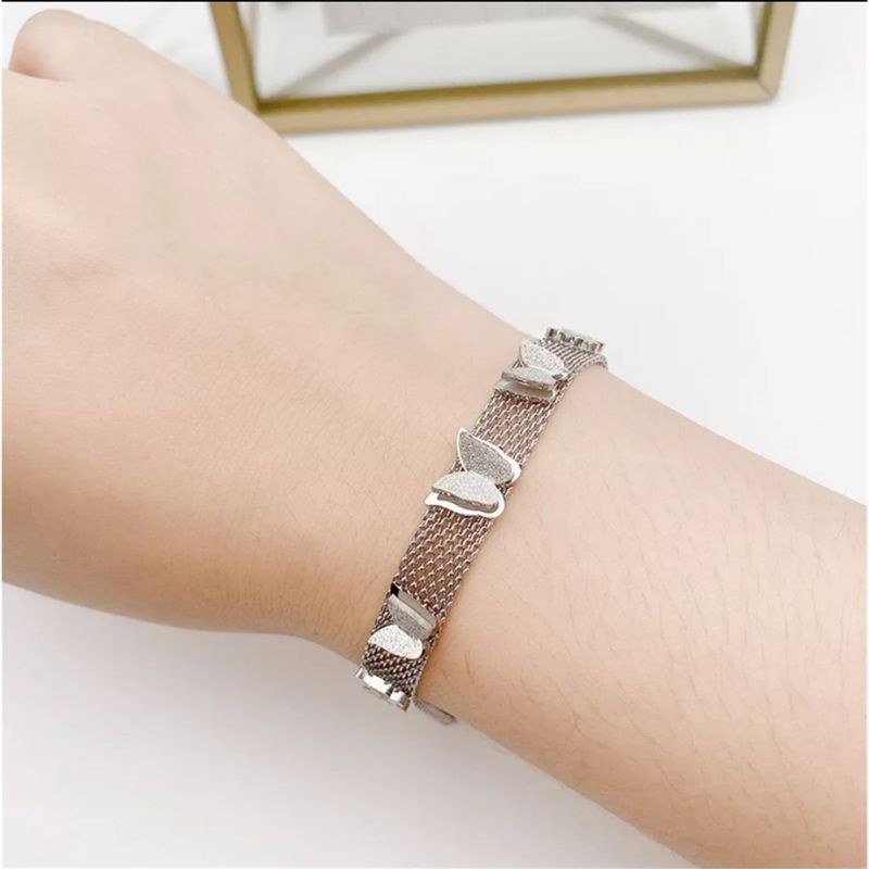 GG Gelang Tangan 4 Layer Kupu-Kupu Titanium Stainless Stell#GT-BES