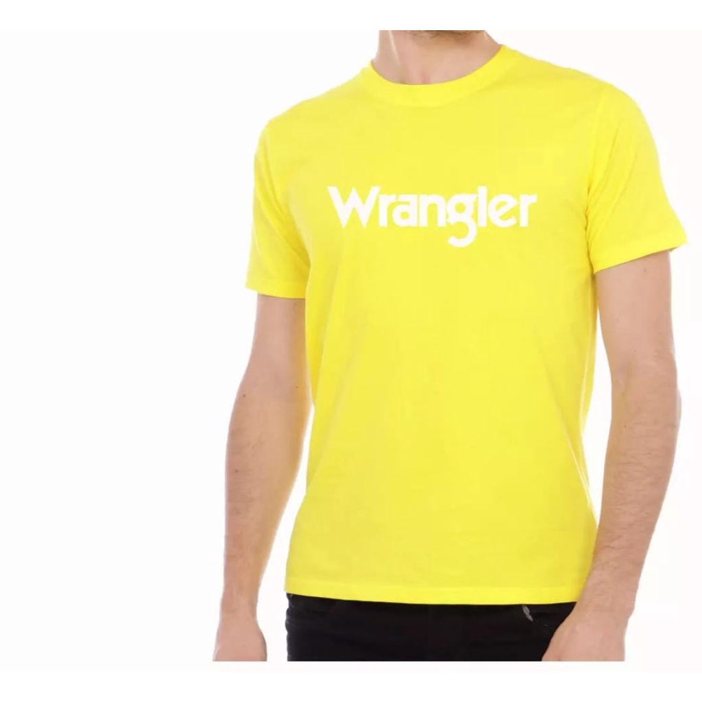 Kaos Distro Wrangler Keren Terbaru  Quality Logo White Pakaian Distro Pria Wanita Murah Banget Best 