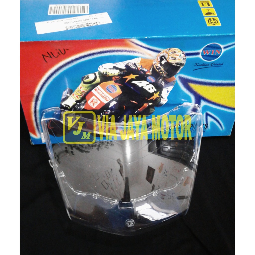 VJM MIKA KACA LAMPU DEPAN REFLEKTOR SUPRA FIT NEW MERK WIN KUALITAS ORI