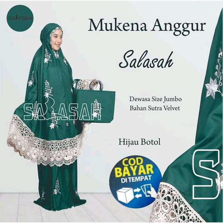 Mukena Dewasa Terbaru Motif Bordir Anggur Mukena Renda Cantik Terbaru 2020