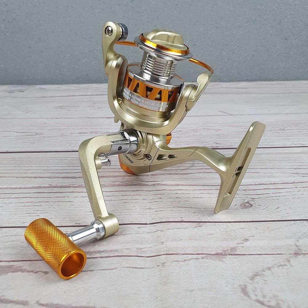 YUMOSHI JF2000 Reel Pancing Spinning 5.2:1 Gear Ratio - Golden