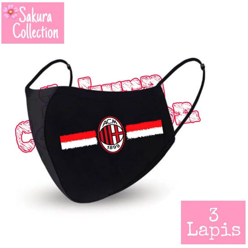 Masker Kain Milan 3ply / 3 Lapis - Scuba - Earloop - KN95