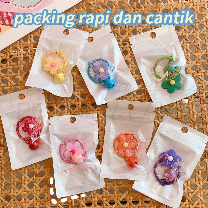 Liontin Lonceng Warna-warni Kucing dengan Bunga COLORFUL FLOWER BELL