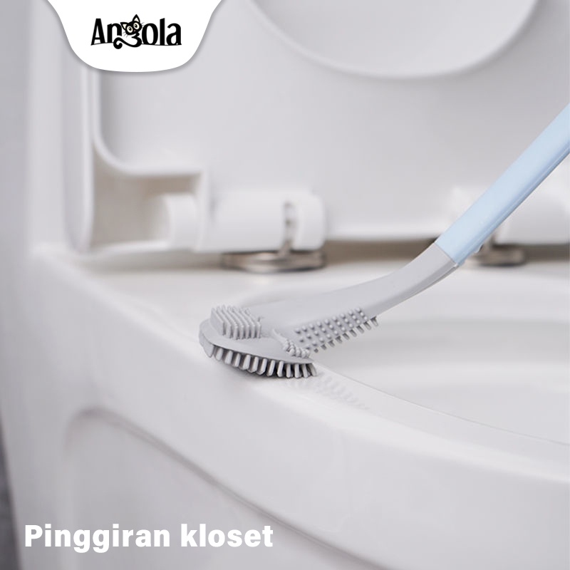 Sikat WC Silikon Brush Toilet Silicone Sikat Pembersih Kamar Mandi