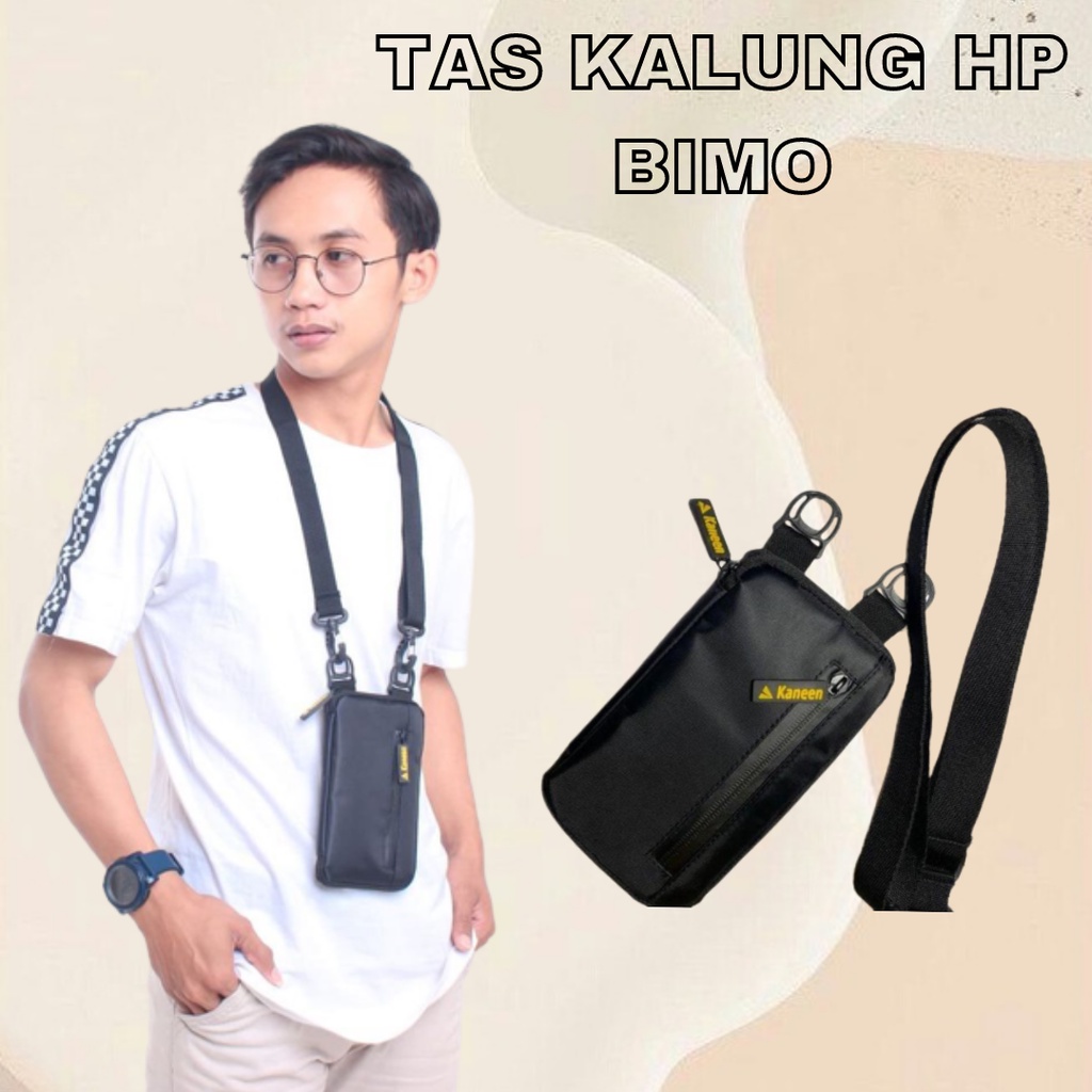 Tas Kalung Leher Tas Kalung Bimo Waterproof Kaneen Tempat HP Pria/Wanita