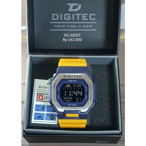 Jam Tangan Pria Digital Digitec Original DG-5050T Tahan Air Garansi Resmi Digitec Gratis Ongkir COD