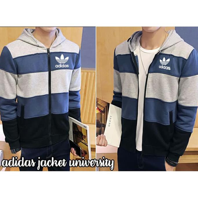 Jaket Adidas Stripe / Jaket Pria / Jaket Hoodie / Jaket Adidas /Grosir