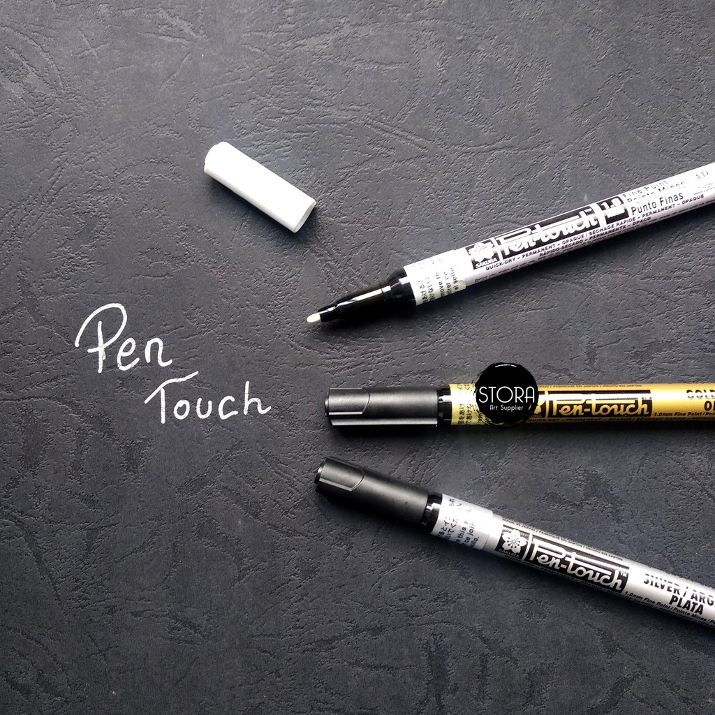 

Sakura Pen Touch Paint Marker Fine Point Set 3 colour Mettalic Metalik Painting