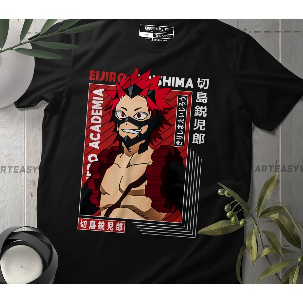 Tshirt Eijuro Kirishima Anime Manga Boku No Hero Academia Premium Unisex