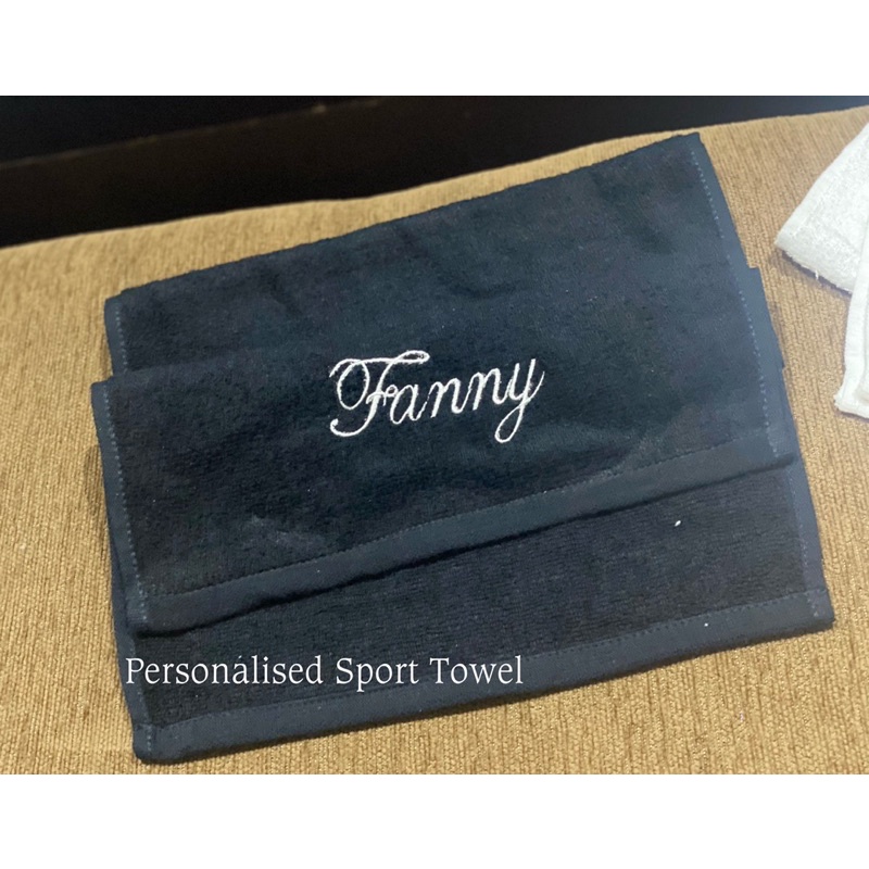 Fawn’G Handmade - Personalised Sport Towel | Handuk Sport Bordir Nama / Initial