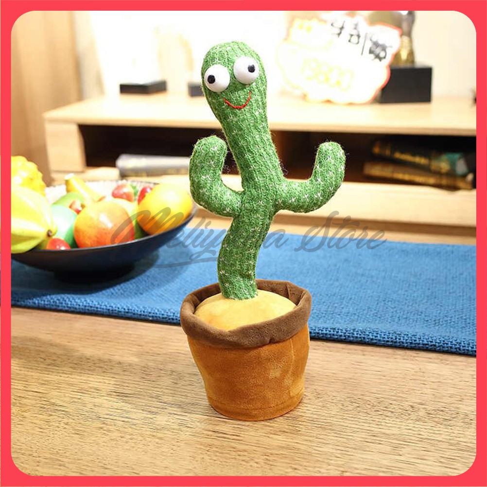 Dancing Cactus Boneka Kaktus Bicara Menari Lampu LED Musik