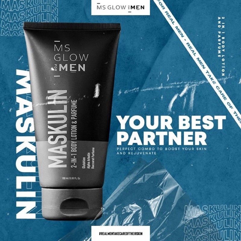 MASKULIN PERFUME AND BODY LOTION MS GLOW FOR MEN