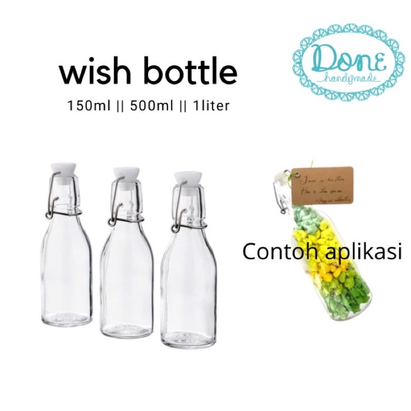 Wish bottle anti bocor botol dekorasi home living botol kedap air