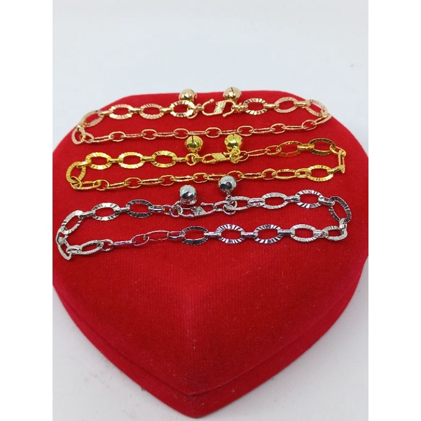 gelang perak asli lapis emas/gelang perak nori oval holo ukir 2bel/gelang asli silver 925/gelang fashion wanit