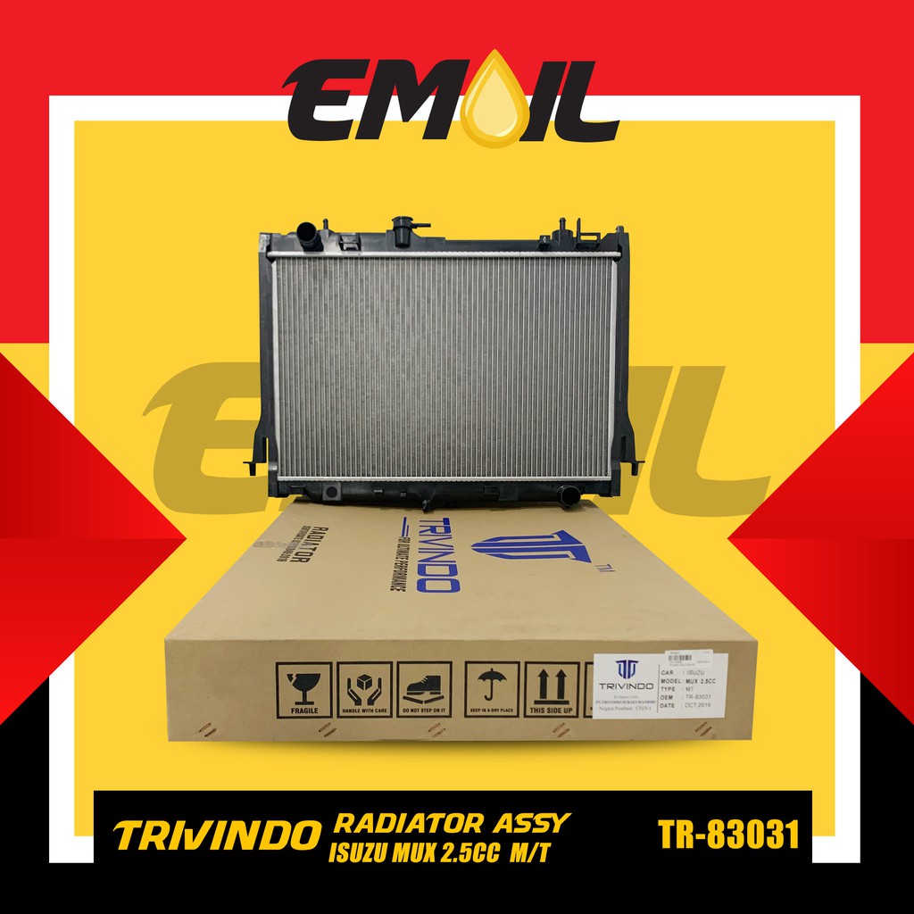 Radiator assy Isuzu MUX 2.5cc MT Manual TR-83031 merk Trivindo