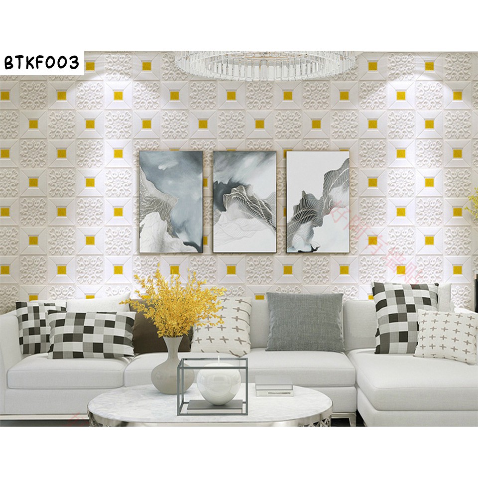 Wallpaper Stiker 3d Wallpaper Dinding 5Pcs dan 10PCS Foam Batu Bata Warna Wall Sticker Interior Rumah Bagus