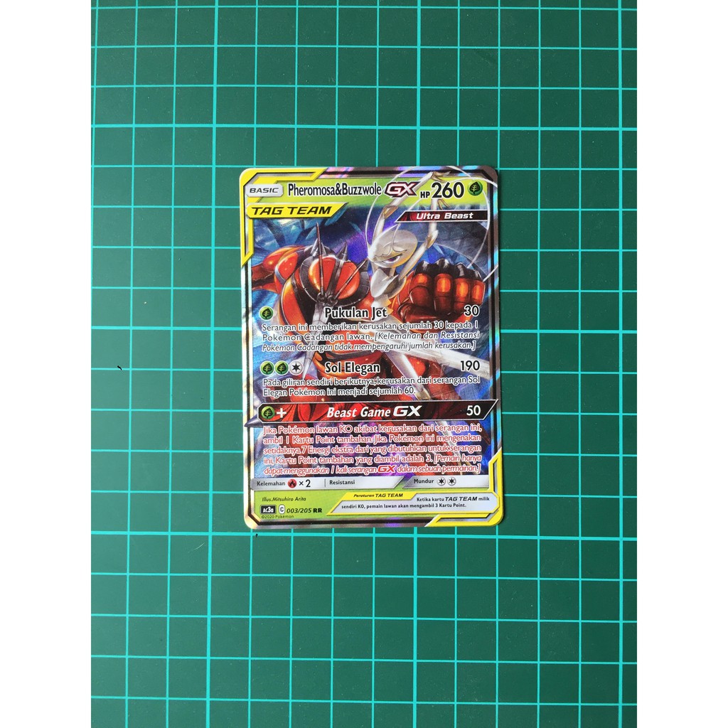 Pheromosa & Buzzwole GX RR Tagteam Kartu Pokemon TCG Indonesia Tag Team