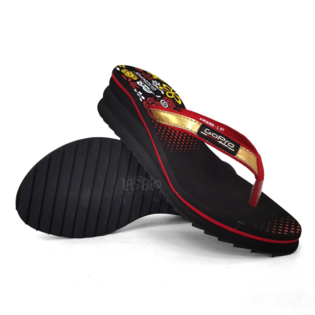 Ardiles Tefiti Sandal Jepit Wedges Kasual Wanita