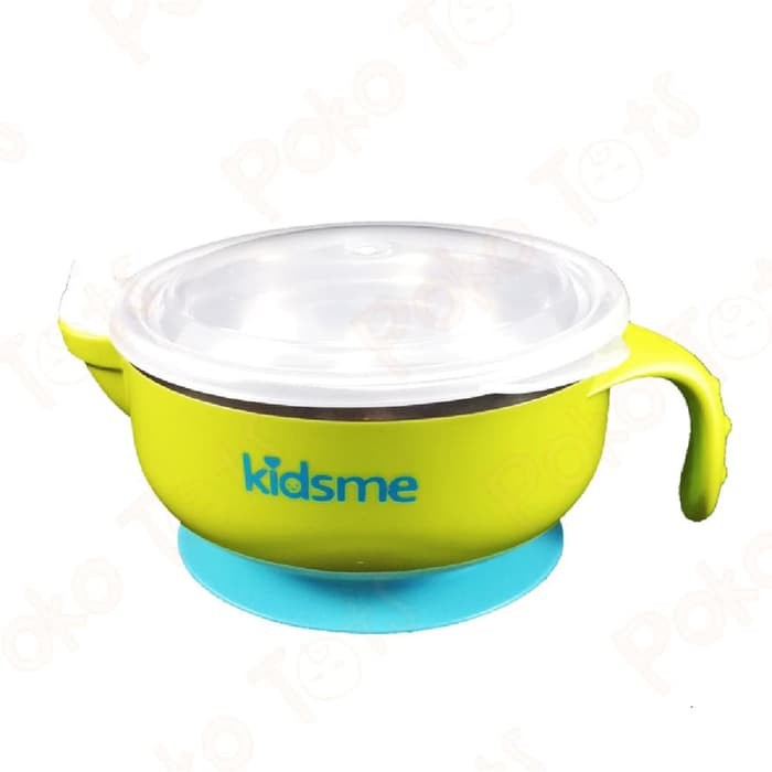 Makassar! Kidsme Stainless Steel Warming Suction Bowl / Mangkok Bayi 9m+