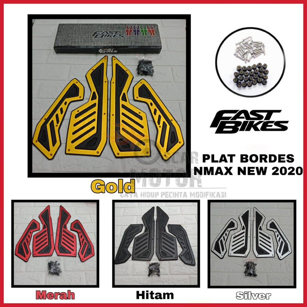 Plat Bordes nmax New 2020 Karpet Pijakan Kaki Cnc Fastbikes Cover Injakan Kaki Motor Yamaha Nmax motor