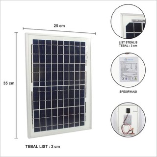 SOLAR PANEL 10W / SOLAR CELL 10 Watt / PANEL SURYA GH 10WP POLY INSCOM