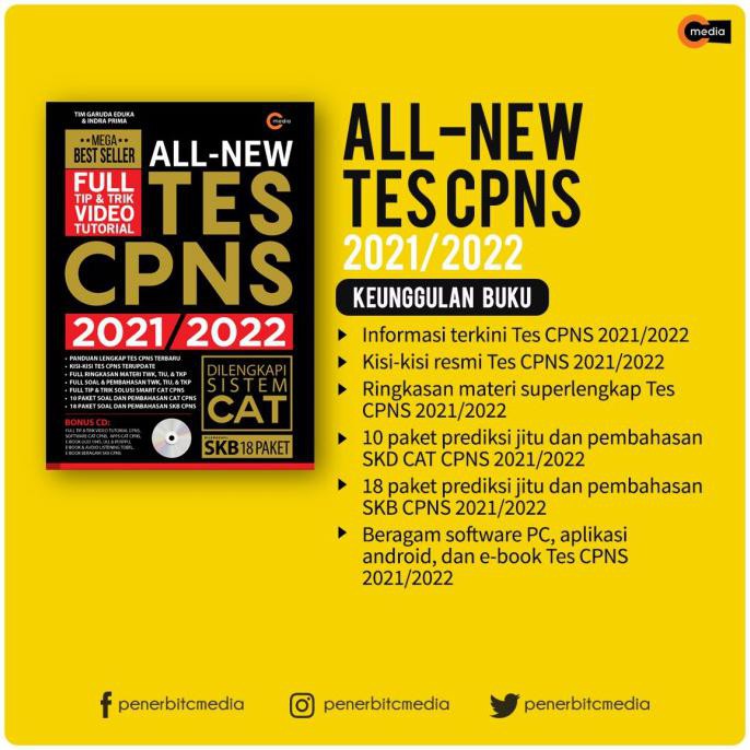 Buku All New Tes CPNS 2019/2020, Bonus CD CAT - 2021/2022