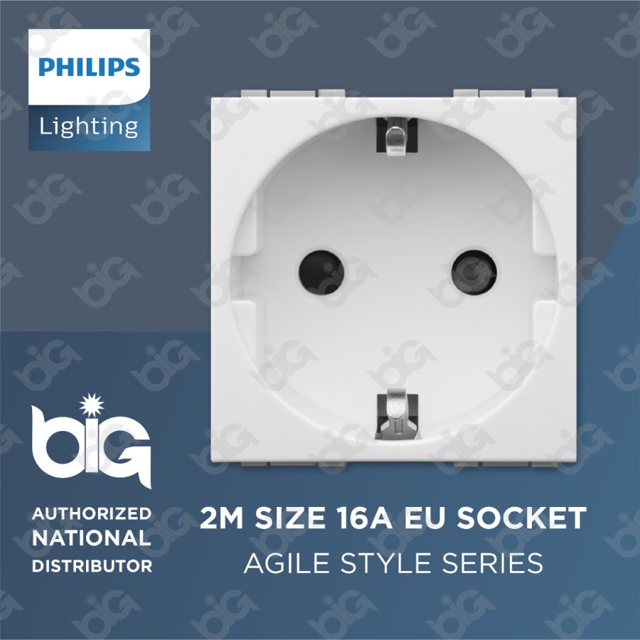 PHILIPS Agile Style 2M Size EU Socket 16A  Stop Kontak