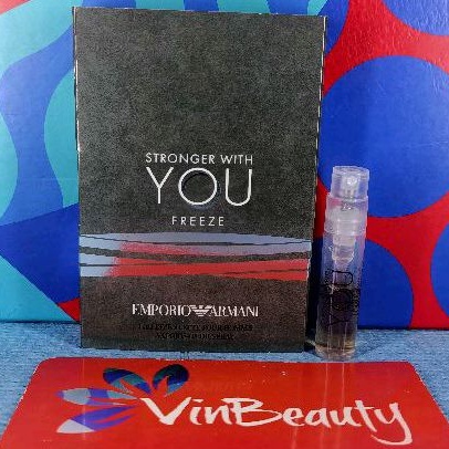 Vial Parfum OriginaL Emporio Armani Stronger With You Freeze EDT For Men Murah