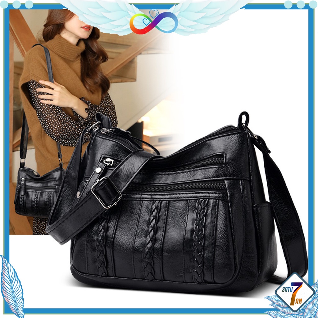 Satu7an T178 TAS SELEMPANG WANITA MURAH KEKINIAN REMAJA KOREA TAS PUNGGUNG SLING BAG GROSIR IMPORT