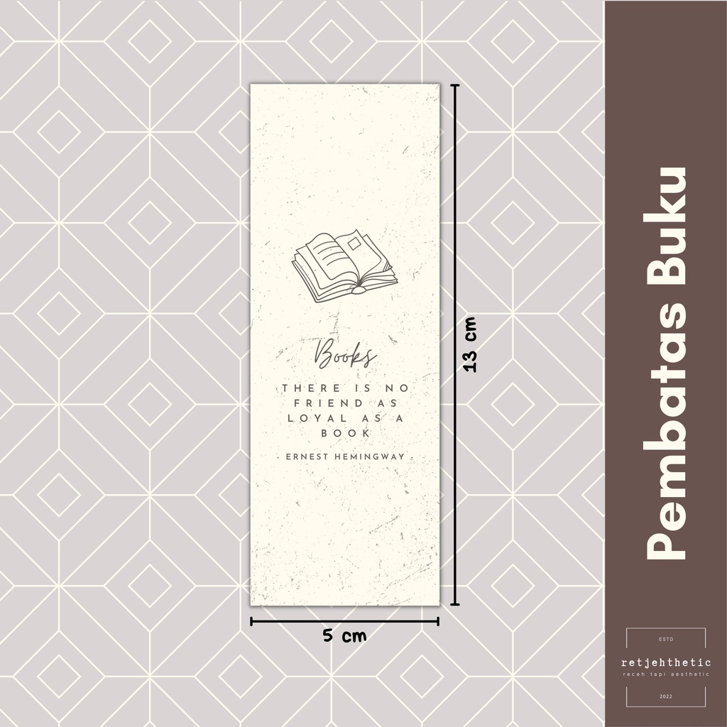 

Bookmark: Minimalist Quote | Pembatas Buku Premium Waterproof Aesthetic