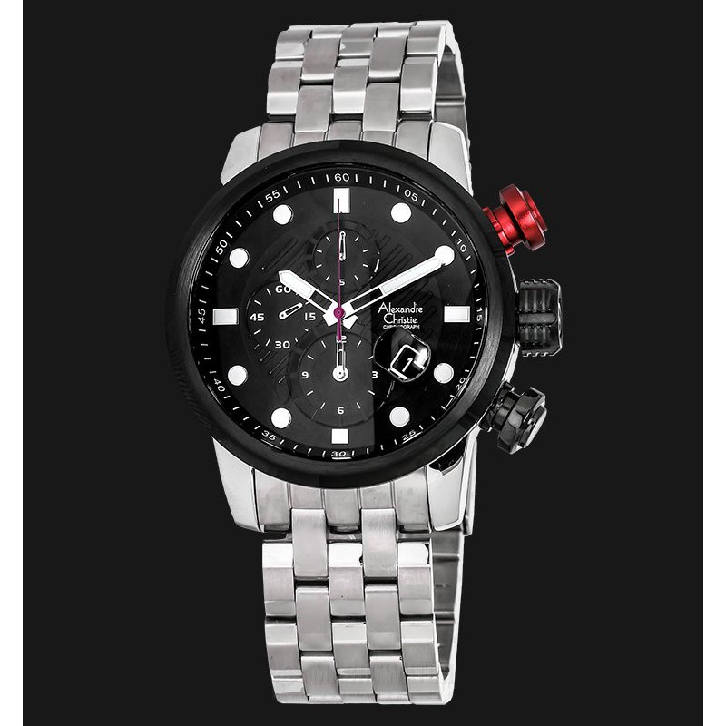Jam Tangan Pria Alexandre Christie AC 6163 MC silver ORIGINAL