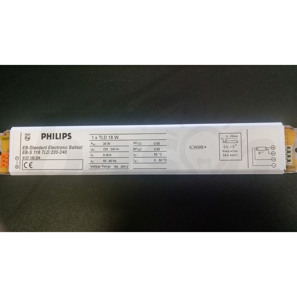 PHILIPS Electronic Ballast 118 untuk 1x TL-D 18W