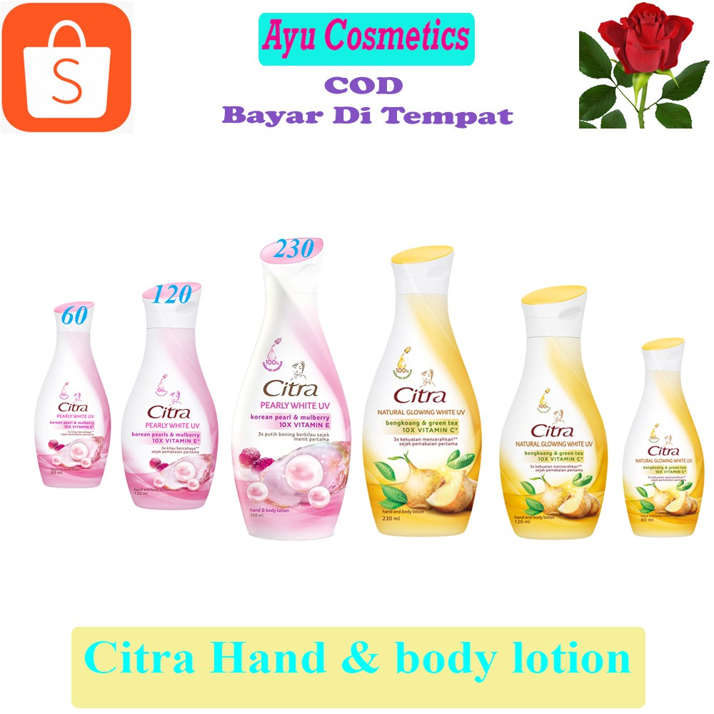 Citra Hand Body Lotion 60 120 210 ml