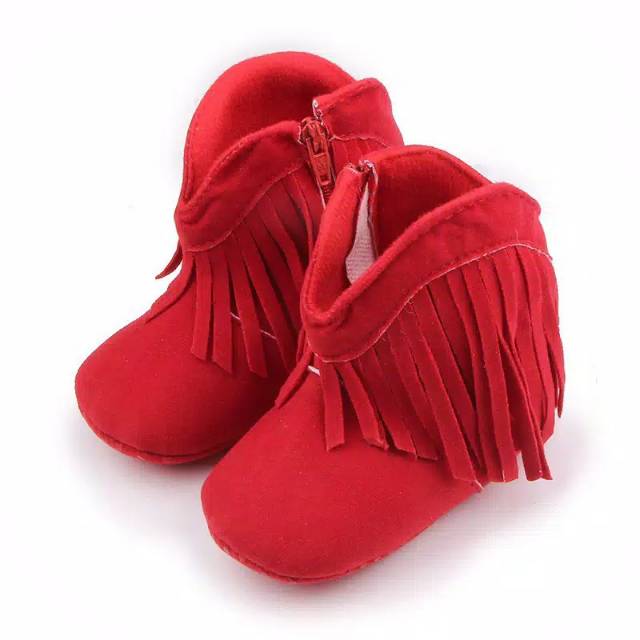 Sepatu boots baby rumbai - sepatu bayi - boots prewalker