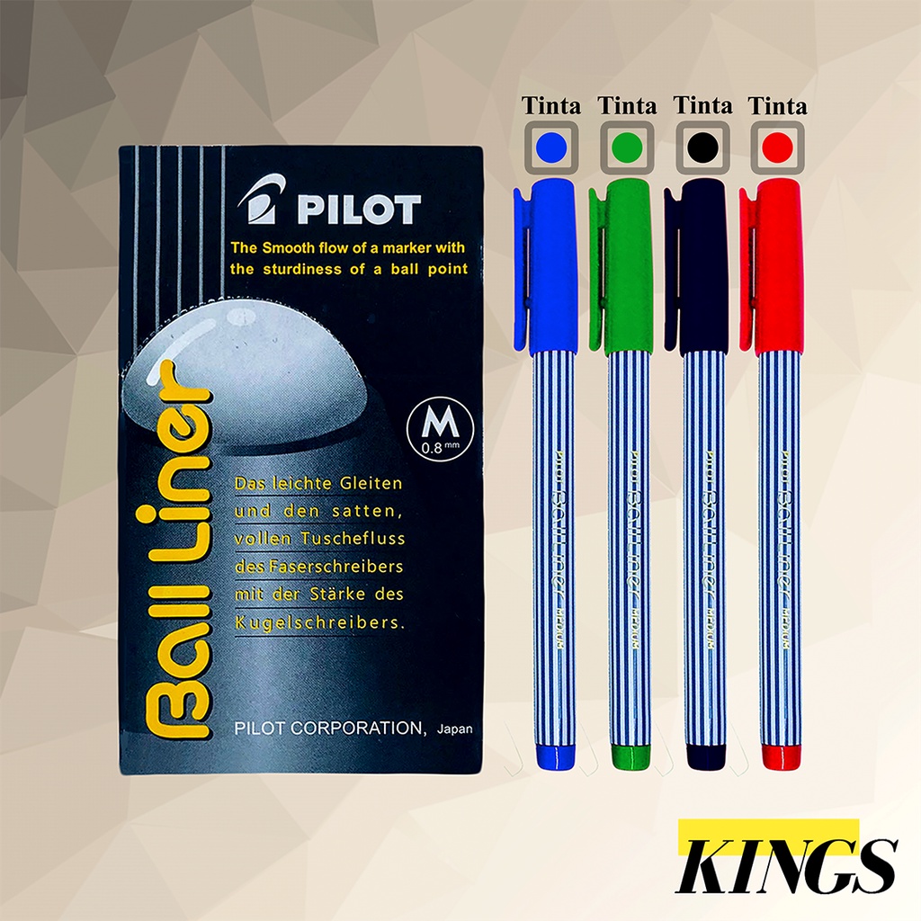 

Pilot Ball Liner Ball Point / Pen / Pena / Bolpen / Pulpen 0.8 mm Medium BL-5M