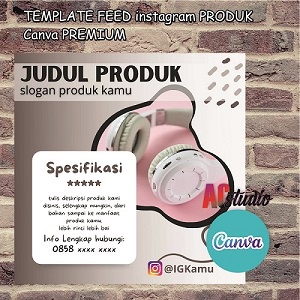 Jual Template Feed Produk Instagram 2 Halaman Canva