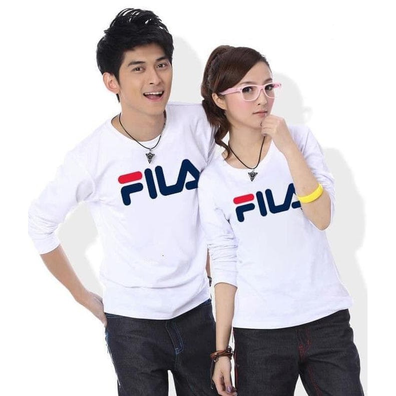 MURAH KAOS COUPLE / KAOS PASANGAN / BAJU COUPLE LENGAN PANJANG FILA -