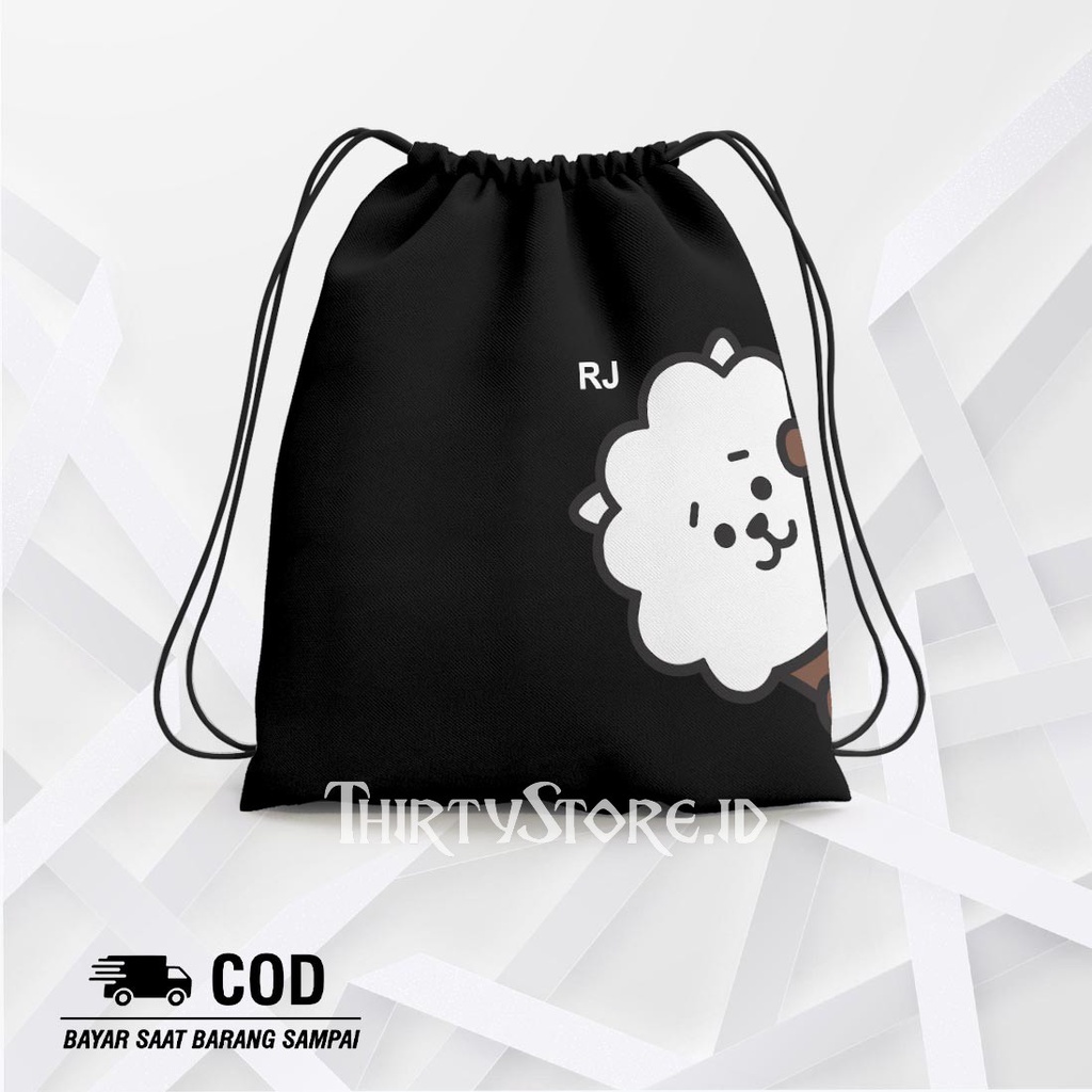 Tas Serut String Bag Peek Rj - Drawstring Bag Waterproof | Thirty Store.Id