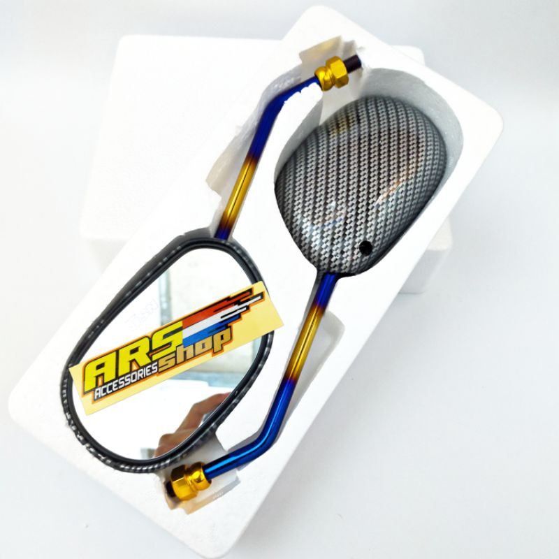 Spion karbon tangki two-tone honda yamaha spion twotone karbon honda beat mio vario nmax spion tuton-5