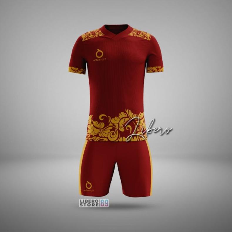 Jersey Futsal Dewasa 1 Set Baju + Celana Baju Olahraga Kaos Futsal Baju Bola Pria