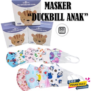Masker Duckbill Anak Isi 50 Pcs | Masker Anak Duckbill 3ply | Masker Duckbill