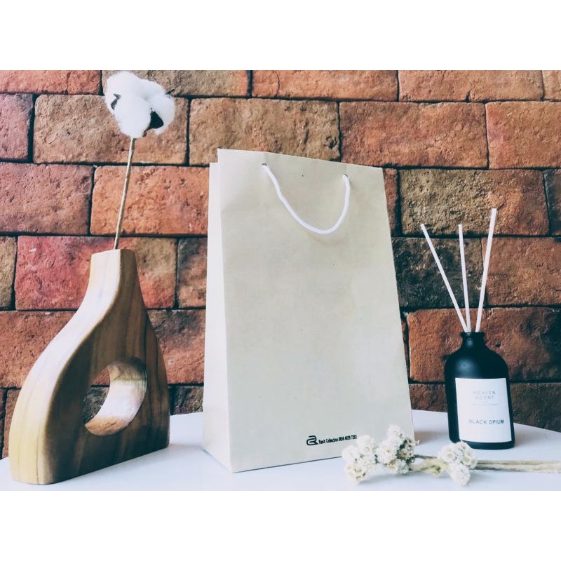 

Paper bag tas polos putih 16x8x25