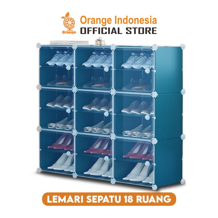 Rak Sepatu 18 Susun Anti Debu Layer rak sepatu plastik Tebal Shoe Rack Portable Serbaguna Kotak Sepatu Portab box sepatu rak sepatu