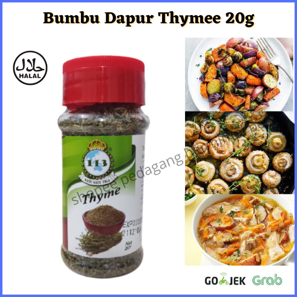 113 Thyme 20g/ Bumbu Dapur / Penyedap Rasa/ Rempah Rempah/ Bumbu Masak/ Thyme Leaves / Daun Timi