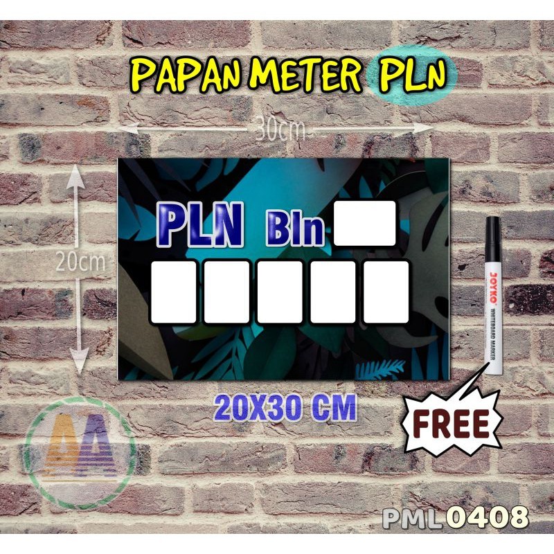 

Papan Meter Listrik PLN PAM motif Unik - Tropical 08 - Toko2A