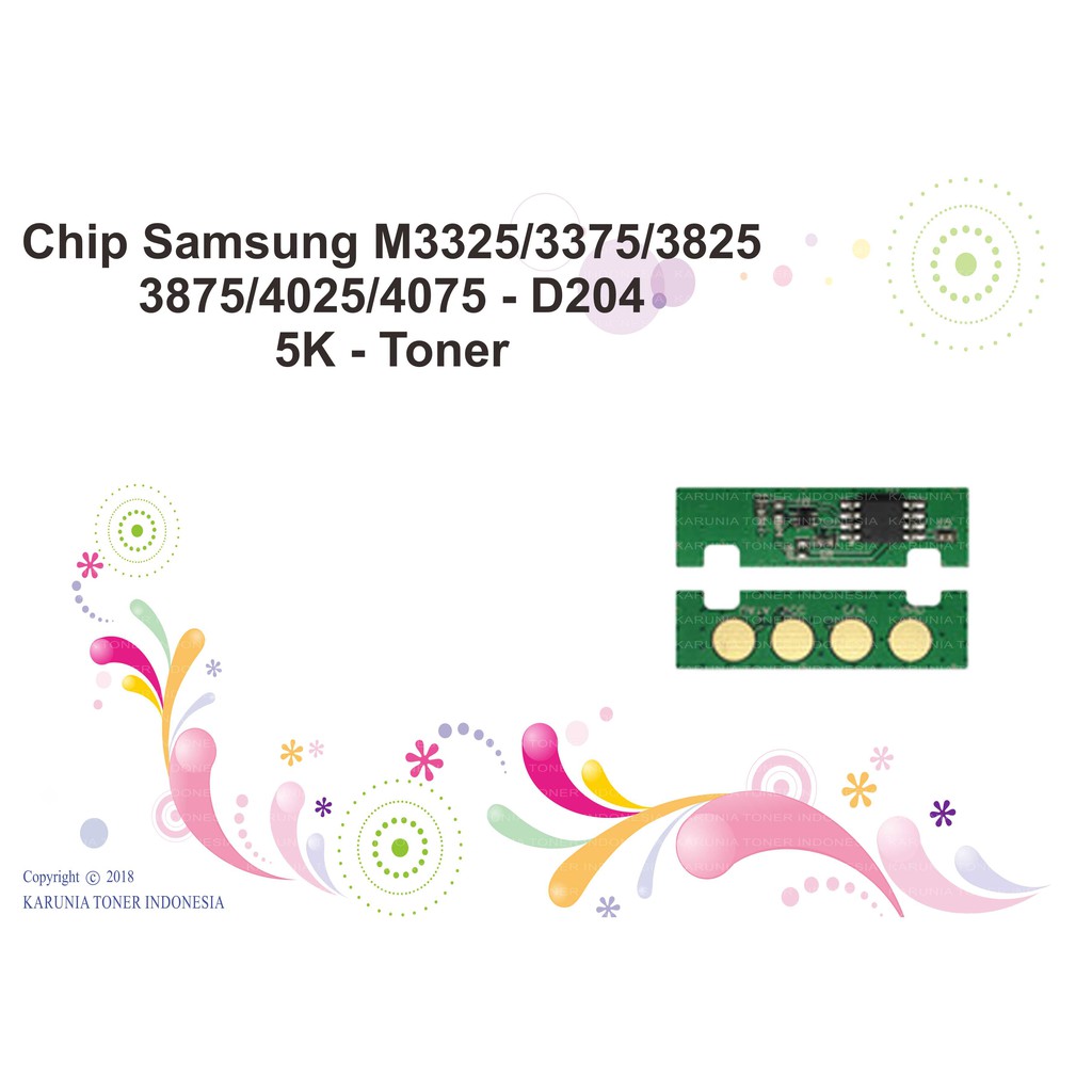 Chip Toner For Printer Laserjet Samsung MLTD204 MLT D204 M3325/3375/3825/3875/4025/4075 D204 5K