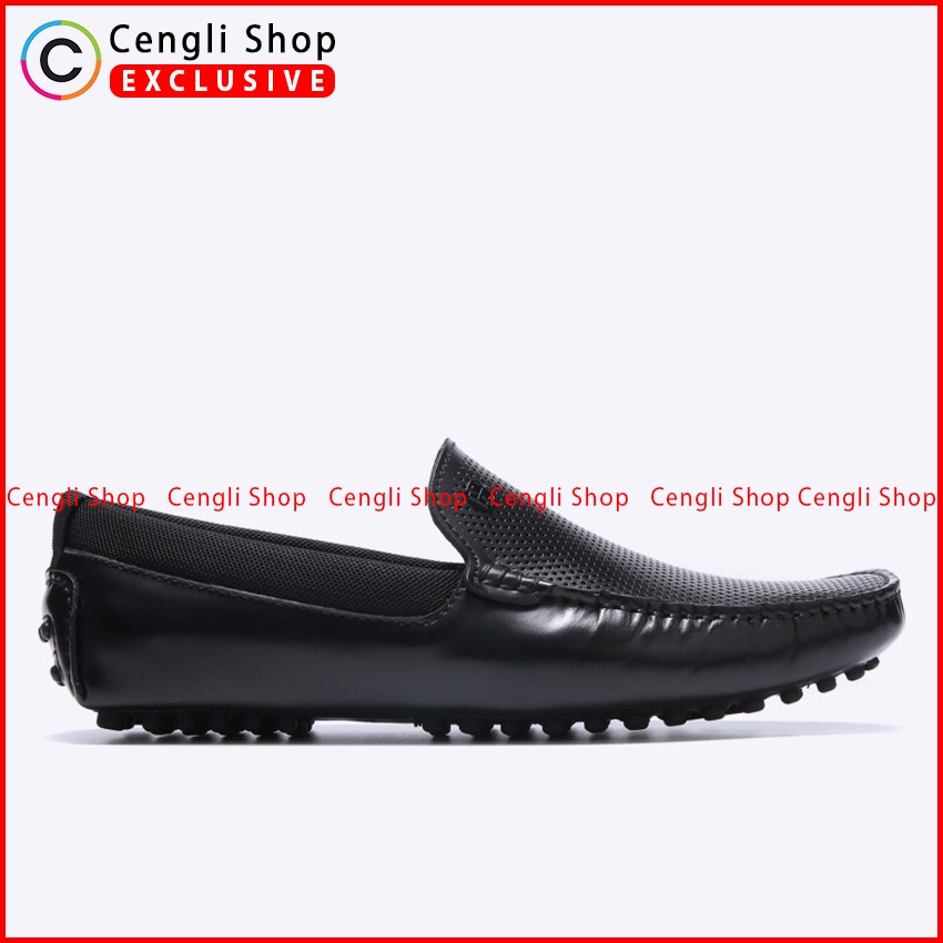 SEPATU LOAFER EVERBEST PRIA ORIGINAL PANSUS KULIT BRANDED HITAM EM44