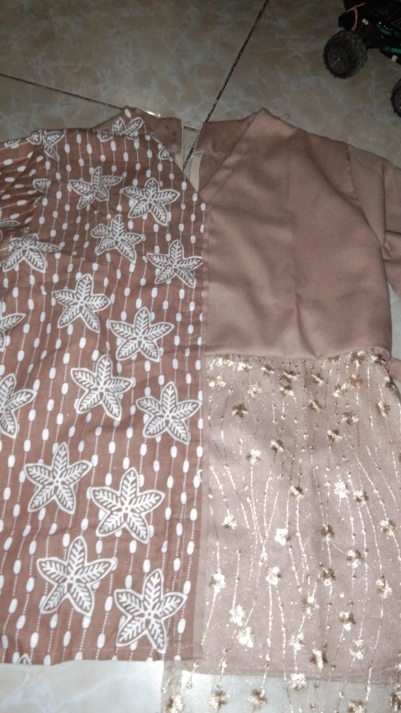 Tey-17 Batik Wanita Asj Sa Hrb026 Kenongo Kemeja Tosca Pendek