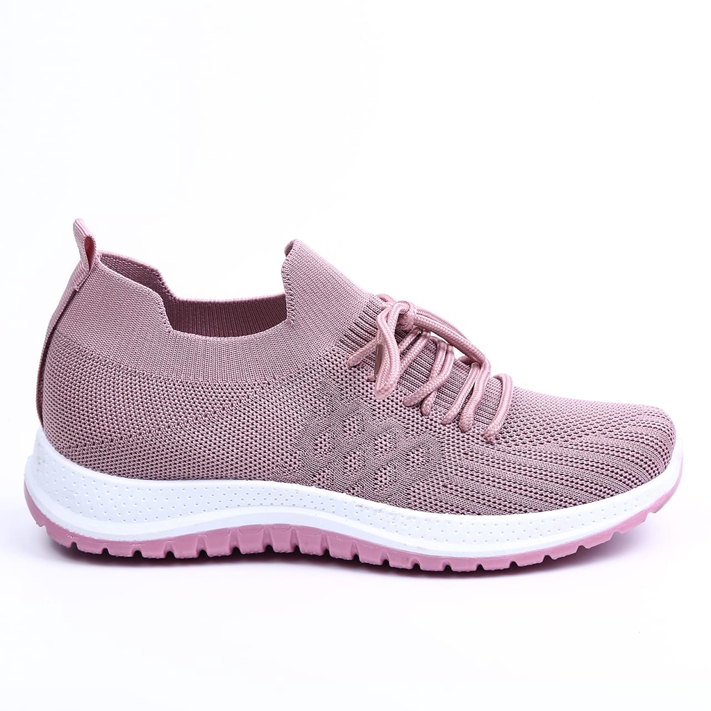 Sepatu Wanita Sneakers Wanita Import Cewek Sport Shoes Kasual Fashion Shoes Wanita Terkini - A1073-Pink