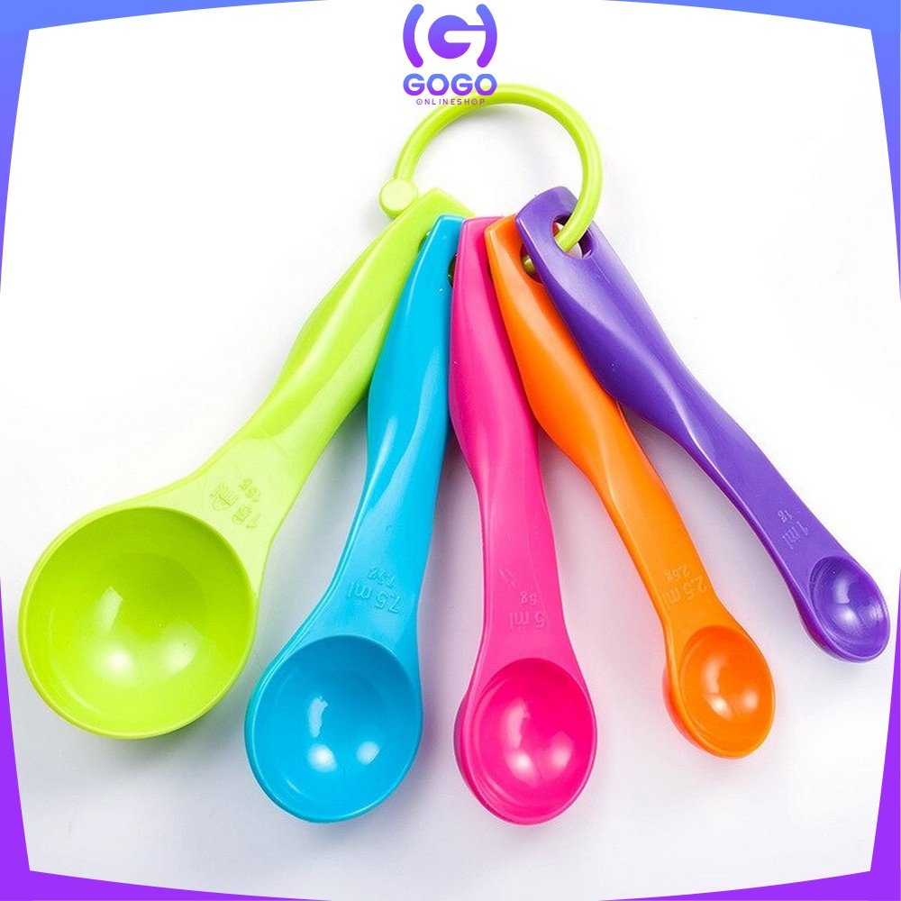 GOGO-C142 Sendok Takar Set 5IN1 Measuring Spoon Sendok Ukur Bumbu Dapur Sendok Takaran MPASI Bayi